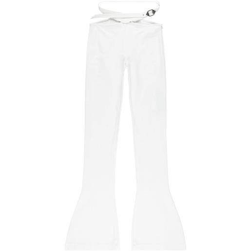 The Attico pantaloni svasati con fibbia - bianco