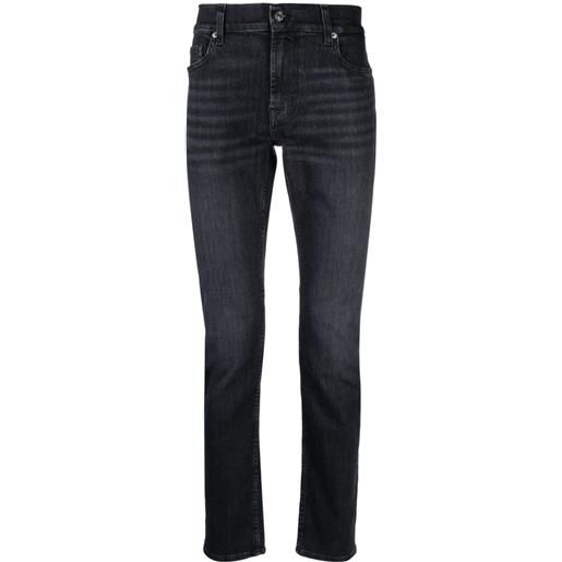 7 For All Mankind jeans skinny paxtyn con vita media - nero