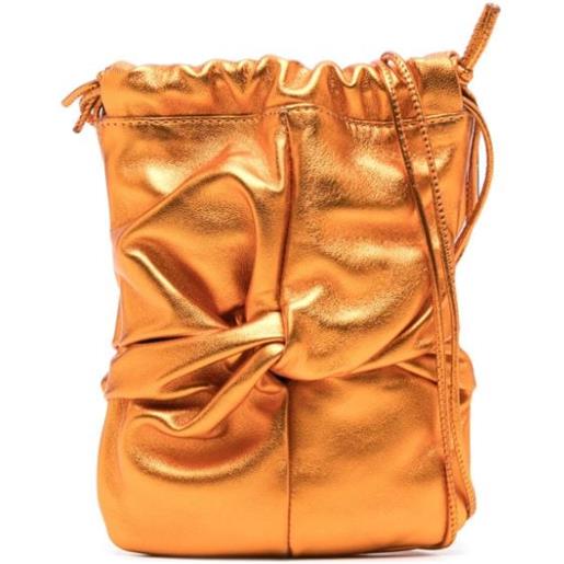 Hereu borsa a secchiello ronet con effetto metallizzato - arancione