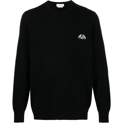 Alexander McQueen maglione con ricamo - nero