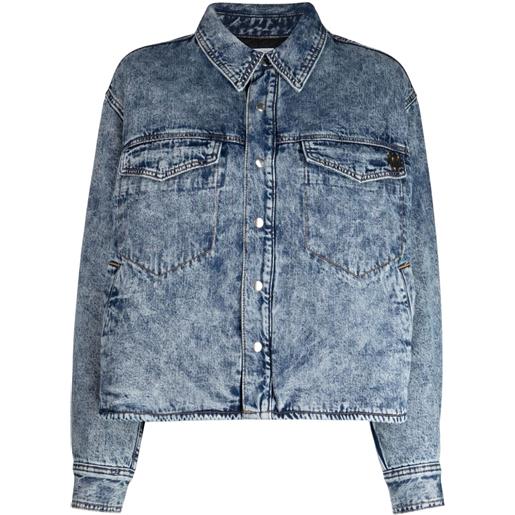 izzue giacca denim con decorazione - blu