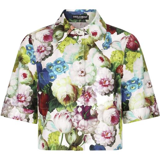 Dolce & Gabbana camicia a fiori - toni neutri