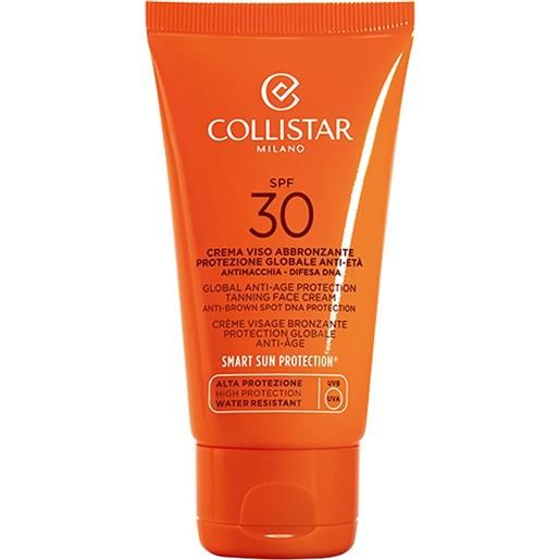 COLLISTAR crema viso abbronzante protezione glob anti-età solare 50ml spf30