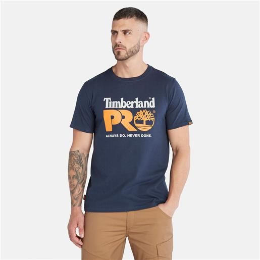 Timberland t-shirt Timberland pro core logo da uomo in blu marino blu marino