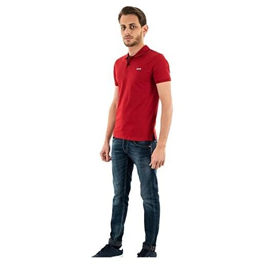 Schott NYC psmilton polo, rosso/navy, xl uomo