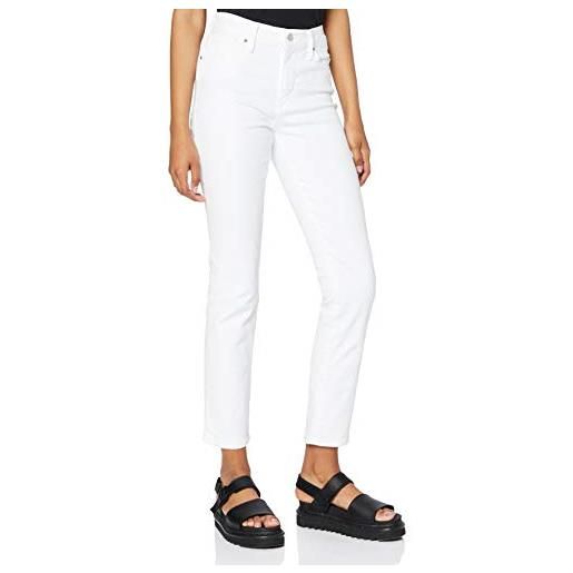 Levi's 724 high rise straight, jeans donna, bianco (western white), 32w / 30l