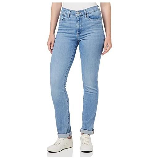 Levi's 724 high rise straight, jeans donna, blue swell, 31w / 30l