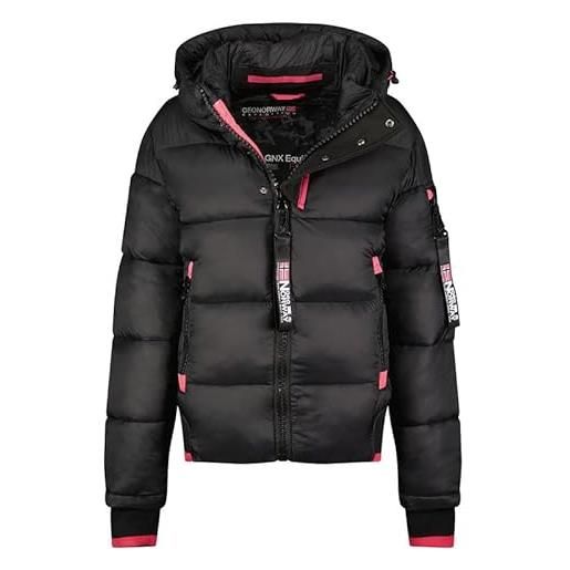 Geographical Norway calix lady - giacca donna imbottita calda autunno-invernale - cappotto caldo - giacche antivento a maniche lunghe - abito ideale (blu marino rosa flash xxl)