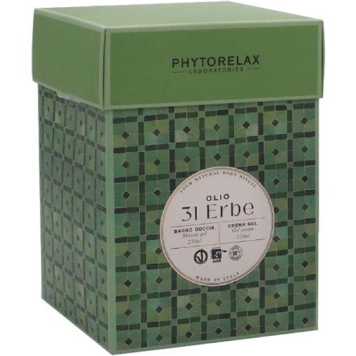 PHYTORELAX cofanetto olio 31 erbe - bagno doccia 250 ml + crema gel 250 ml
