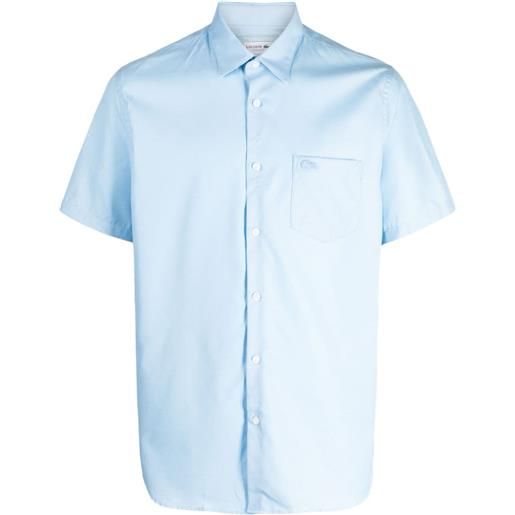 Lacoste camicia con colletto ampio - blu