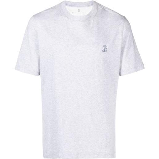 Brunello Cucinelli t-shirt con stampa - grigio