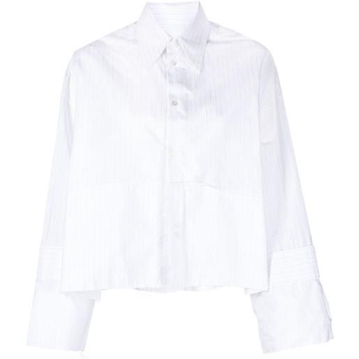 MM6 Maison Margiela camicia gessata - bianco
