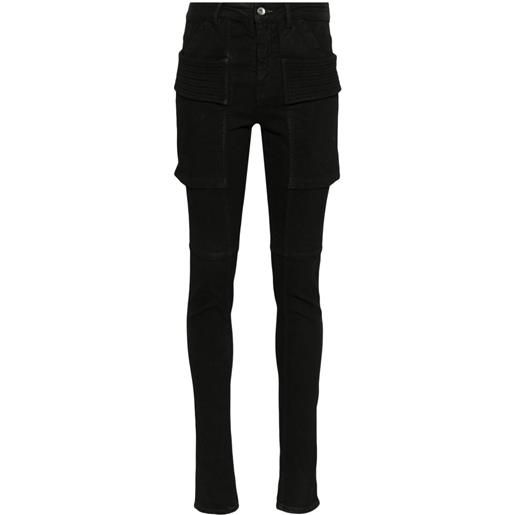 Rick Owens DRKSHDW jeans skinny con tasche cargo - nero