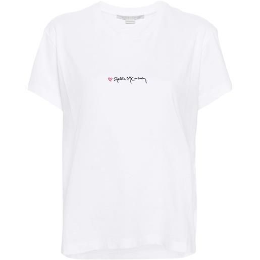 Stella McCartney t-shirt con ricamo - bianco