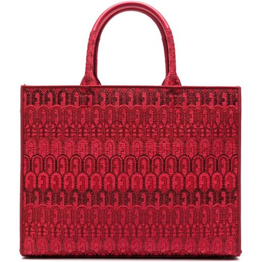 Furla borsa tote opportunity con monogramma - rosso