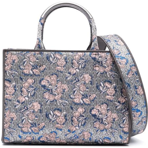 Furla borsa tote opportunity con monogramma - grigio