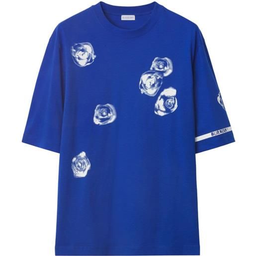 Burberry t-shirt con stampa - blu