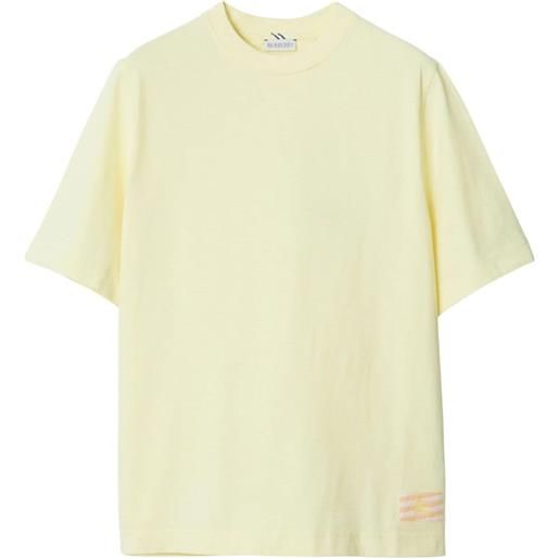 Burberry t-shirt con logo ekd - giallo