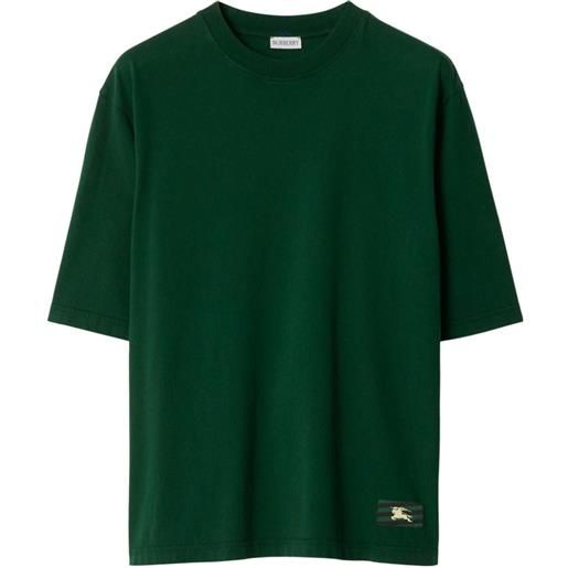 Burberry t-shirt ekd con applicazione - verde