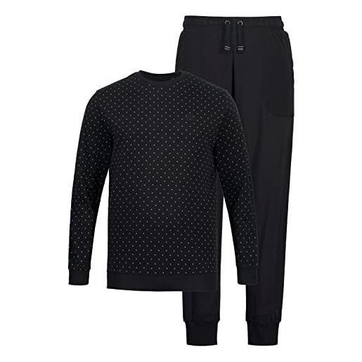 JP 1880 pigiama con taglio speciale per l'addome, maglia a maniche lunghe e pantaloni lunghi, disponibile fino alla tg. 8 xl nero xxl 812493130-xxl