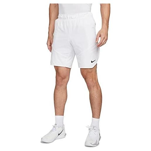 Nike corte dri-fit advantage pantaloncini, bianco/nero, s uomo