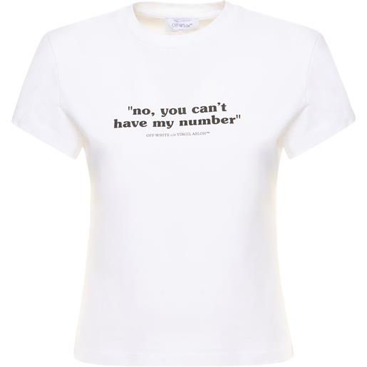 OFF-WHITE t-shirt quote number in cotone