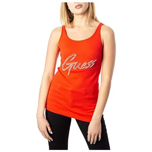 Guess babe tank top canottiera, rosso, s donna