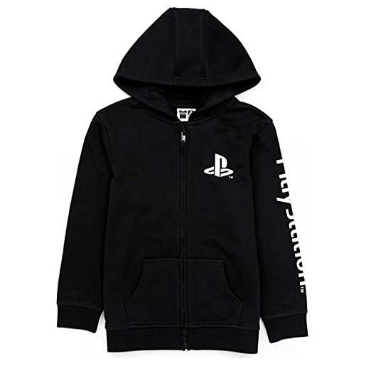 Playstation kids hoodie zip up boys games logo black jacker jacket 5-6 anni