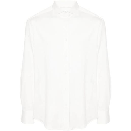 Brunello Cucinelli camicia con colletto ampio - bianco