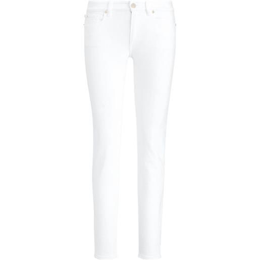 Ralph Lauren Collection jeans slim a vita bassa - bianco