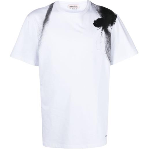 Alexander McQueen t-shirt con stampa dragonfly - bianco