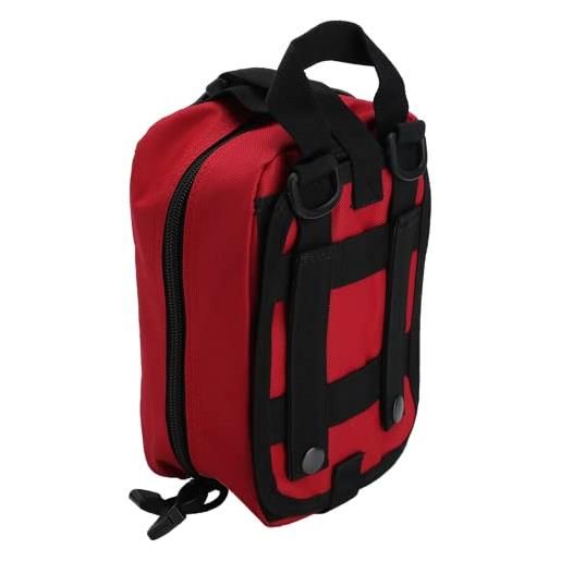 VGEBY outdoor first aid bag, 5x21x11cm emt pouch climbing emergency pouch first responder bag (red)