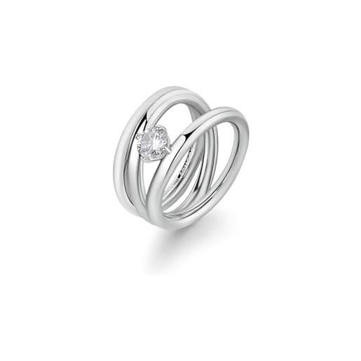 Brosway anello a fascia donna in acciaio, anello donna collezione ribbon - bbn45c