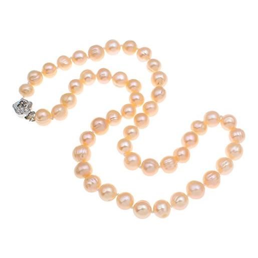 TreasureBay collana di perle d'acqua dolce rosa donna