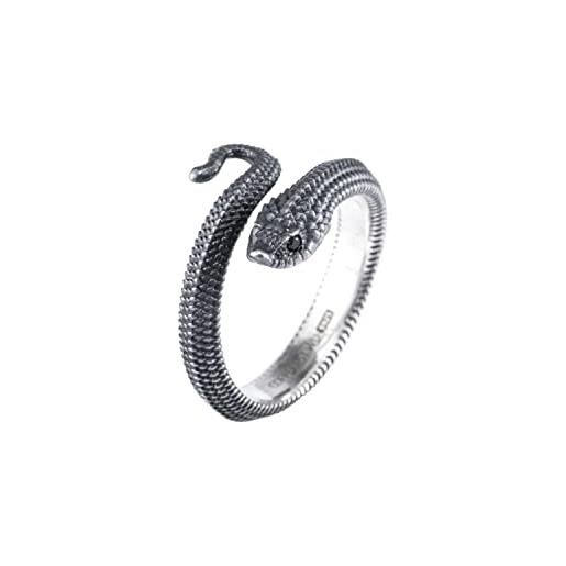 COPPERTIST.WU anello serpente hognose in argento sterling 925, anelli donna regolabili, gioielli estetici gotici vintage (60)