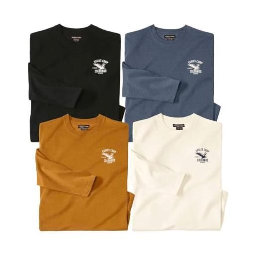 ATLAS FOR MEN - set di 4 magliette a maniche lunghe colorado - m