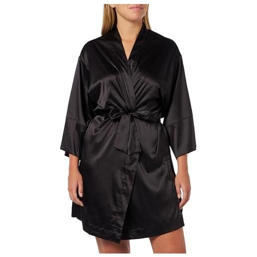 Emporio Armani kimono in raso da donna nightgown, nero, s-m