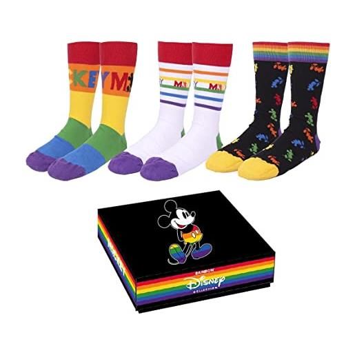 CERDÁ LIFE'S LITTLE MOMENTS 2200007378 pack 3 calzini da uomo multicolore della collezione pride-licenza ufficiale disney, 40-46 unisex-adulto