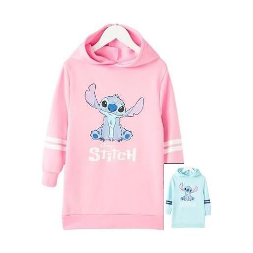 Characters Cartoons vestito stitch bambina da 3 a 8 anni (4 anni, rosa)