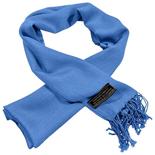 CJ Apparel uomo tinta unita design moda sciarpa secondi sciarpe viso/collo wrap nuovo, turchese blu , taglia unica