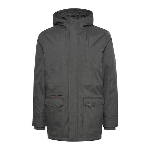 !Solid bello giacca lunga invernale giubbotto parka all'esterna da uomo con cappuccio, taglia: l, colore: dark grey (2890)