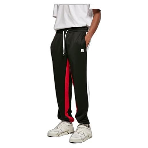 Starter black label starter laser track pants pantaloni da tuta, nero/rosso/bianco, s uomo