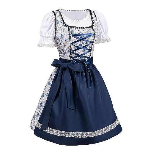 SKUDA vestito dell'oktoberfest | vestito da donna dell'oktoberfest - morbido abito bavarese tedesco tradizionale dell'oktoberfest da donna