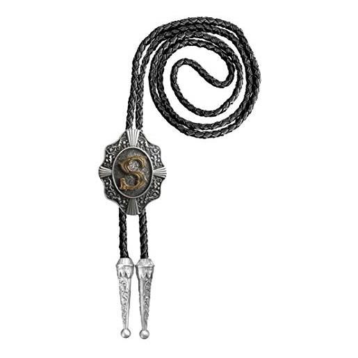 Urban Backwoods western letter s bolotie western country cravatta con cordino bolo tie