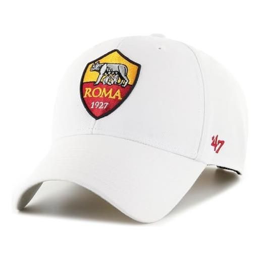 47 berretto di marca relaxed fit - mvp as roma bianco, bianco, etichettalia unica