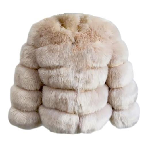 PengGengA cappotto in pelliccia sintetica giubbotto donna piumino corto invernale giacche maniche lungo giubbotto donna invernale parka - ben, m