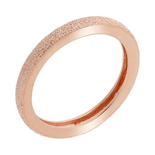 Orphelia anello per donna argento placcato oro taglia - zr 7073152, placcato oro, 50 (15.9), colore: oro rosa, cod. Zr-7073/1/50