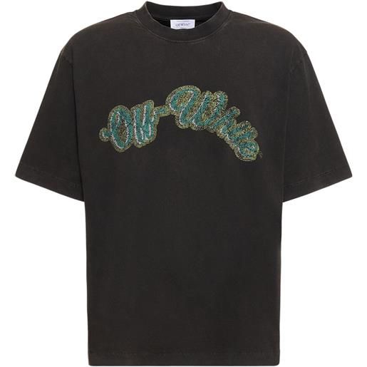OFF-WHITE t-shirt green bacchus skate in cotone