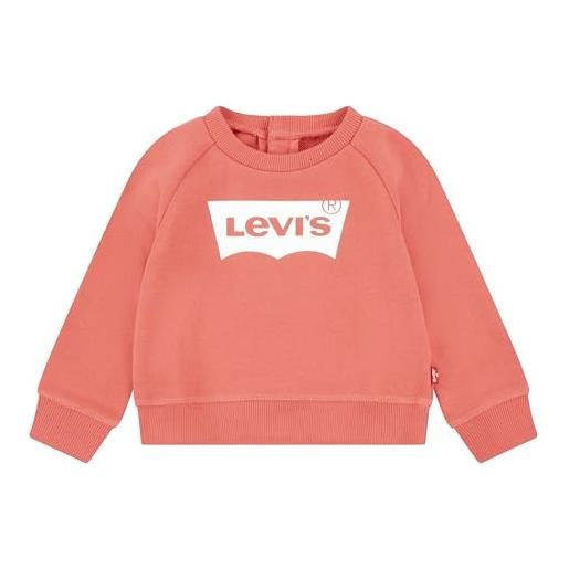 Levi's lvg ket item logo crew 1e6660 felpe, glassa rosa, 9 meses bimba