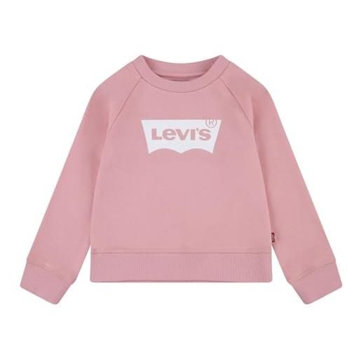 Levi's lvg ket item logo crew 1e6660 felpe, glassa rosa, 9 meses bimba